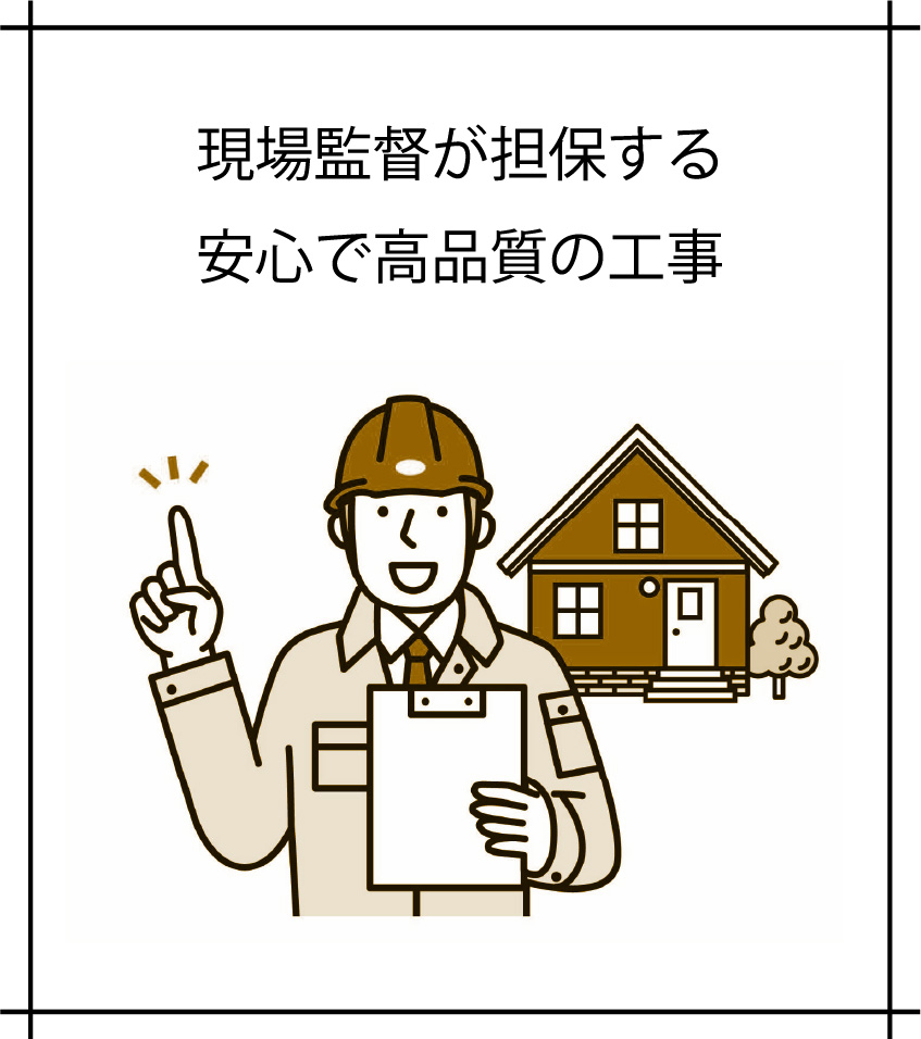 現場監督が担保する安心で高品質の工事